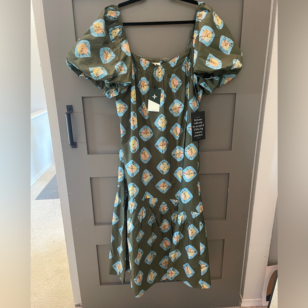 Olive and Aqua Diamond Clary Dress NWT NO BELT
